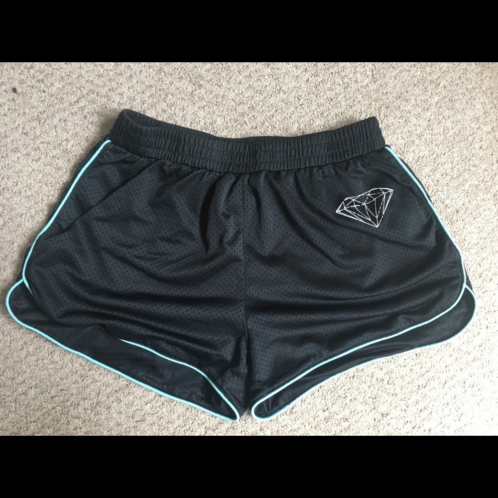 Black Mesh Diamond Supply Co. women’s shorts